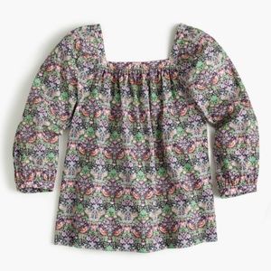 J. Crew Liberty print Penny top XS